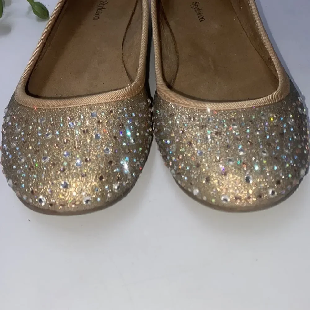 Style & Co Rhinestone Flats 6